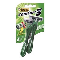 Bic Apar Barba Confort3 Pele Sens 2 Unidades
