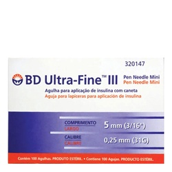 Agulha Bd Ultra Fine 5mm X 0,25mm F.v