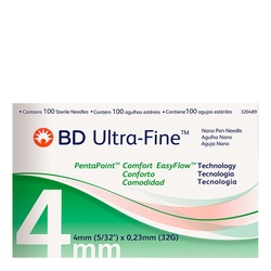 Agulha Bd Ultra Fine 4mm X 0.23mm F.v