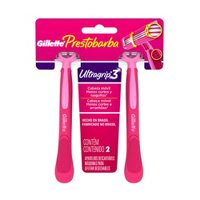 Gillette Prestobarba Ult Grip 3 Movel Fem 2 Unidades
