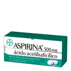 Aspirina 500mg C/ 20 Comprimidos