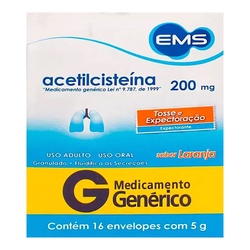 Acetilcisteina 200mg C/ 16env 5g Ems
