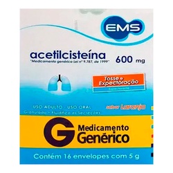 Acetilcisteina 600mg C/ 16env 5g Ems