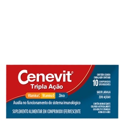 Cenevit Eferv Tripla Acao C/ 10cpds