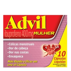 Advil Mulher 400mg C/ 10 Capsulas