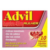 Advil Mulher 400mg C/ 10 Capsulas