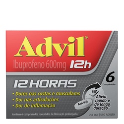 Advil 12h 600mg C/6  Comprimidos