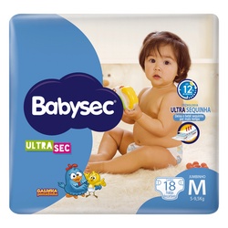 Babysec Ultraprotect Fralda Jumbinho (m) 18 Unidades