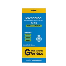 Loratadina 10mg C/ 12 Comprimidos Cimed