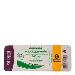 Dipirona 500mg C/ 10 Comprimidos F.v Prati