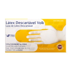 Luvas P Latex 100 Unidades - Volk