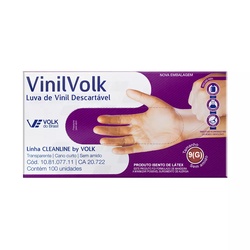 Luvas Volk (g) Vinil S/amido 100uni