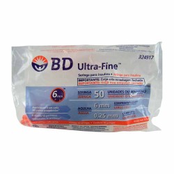 Seringa Bd Insul 6mm X 0.25mm 30u C/10 Unidades