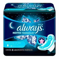 Always Noites Tranquilas Seca C/abas C/8 Unidades