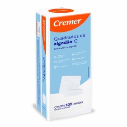 Algodao Cremer Quadrado 100 Unidades