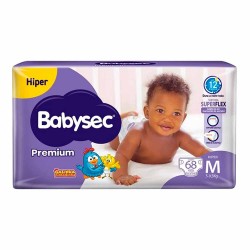 Babysec Ultraprotect Fralda Hiper Premium (m) 68 Unidades
