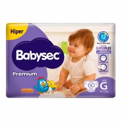 Babysec Ultraprotect Fralda Hiper Premium (g) 60 Unidades