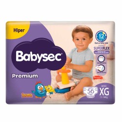 Babysec Ultraprotect Fralda Hiper Premium (xg) 56 Unidades