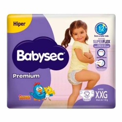 Babysec Ultraprotect Fralda Hiper Premium (xxg) 52 Unidades