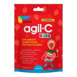 Agil C Kids Morango C/25 Gomas