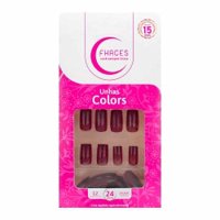 Unhas PostiÇas Fhaces Colors MaÇa Do Amor 24uni