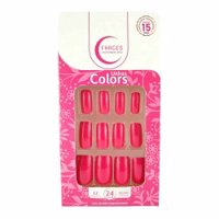 Unhas Fhaces Colors Rosa Pink 28uni