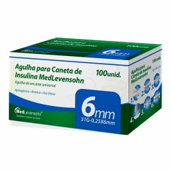 Medlevensohn Agulha Caneta Insulina 32g 0,23x6mm F.v (d)